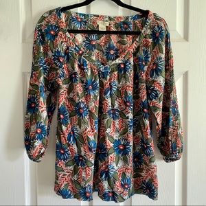 Lucky Brand Floral Hippie Blouse (M)
